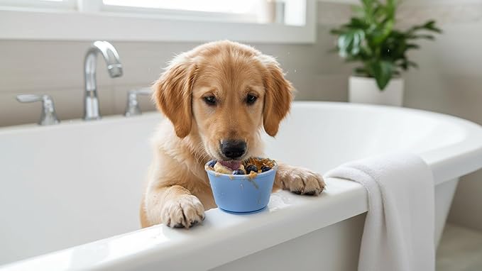 Buddy Bowl Dog Slow Feeder Lick Bowl, Silicone, for Mealtime & Bath Time, Promotes Calm & Healthy Eating, All Dog Sizes