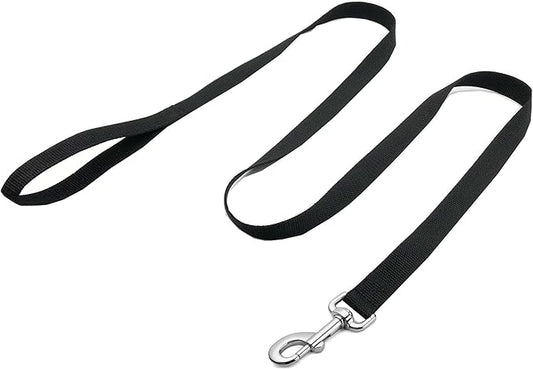 Strong Nylon Dog Leash, 4FT/ 5 FT/ 6FT Dog Leashes for Medium Large Dogs (6FT, Black)