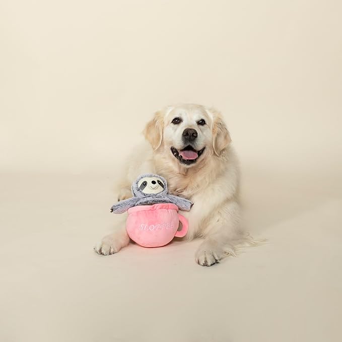 Fringe Studio Slown' Dwn for Summer Sloth Pet Toy, Sloffee (289377)