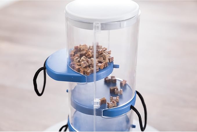TRIXIE Gambling Tower Dog Activity Interactive Toy, Level 2 Food Puzzle Game, Brain Teasing Treat Dispenser, IQ and Mental Development Toy for Smart Dogs, Enrichment Toy for Boredom Busting