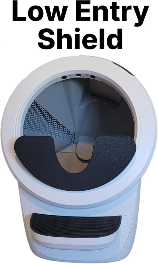 Low Entry Max Shield for Litter-Robot 4: Anti-Flicking, Single Part (Black Low Entry Shield)