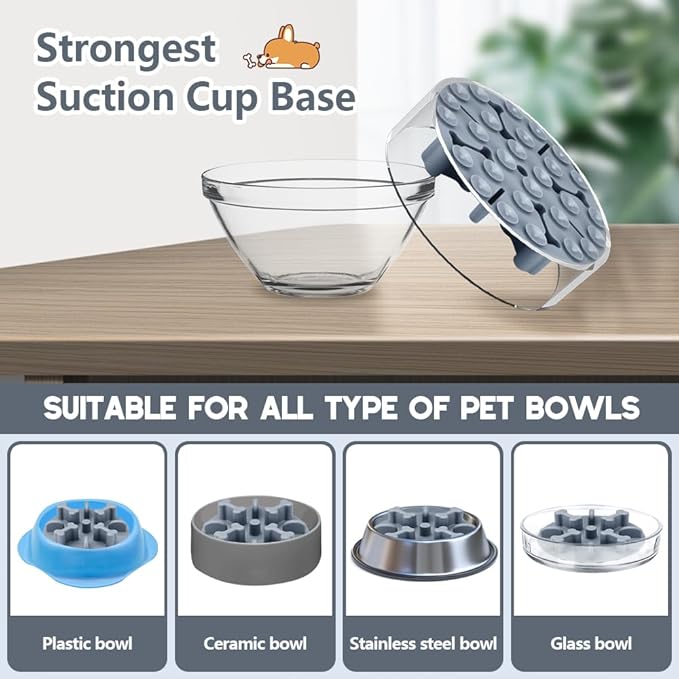 Soft Silicone Anti-Choking Puzzle Slow Feeder Insert, Anti-Slip for Dog Bowls