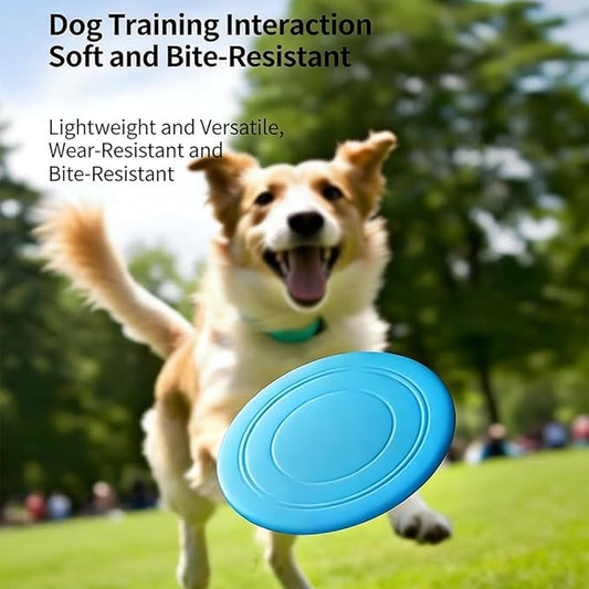 7 Inch Dog Flying Disc, Water Floating Flyer, Puppy Flyer Toy React Faster Training Interactive Toys for Small Medium Dog, Lightweight Durable and Water Resistant Floating Saucer, 5 Pack