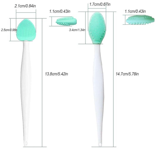 JGocot Cat Grooming Essentials - Black Seed Exfoliating Brush, Soft Silicone Double-Sided Scraper for Chin Acne and Cleaning (4PCS)