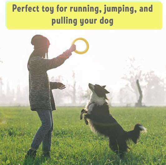 PetSpy Dog Ring Toy – Flying Ring for Outdoor Play, Floating Training & Fetch Toy for Throwing, Catching & Chewers – Durable EVA Flying Disc for Small, Medium & Large Dogs