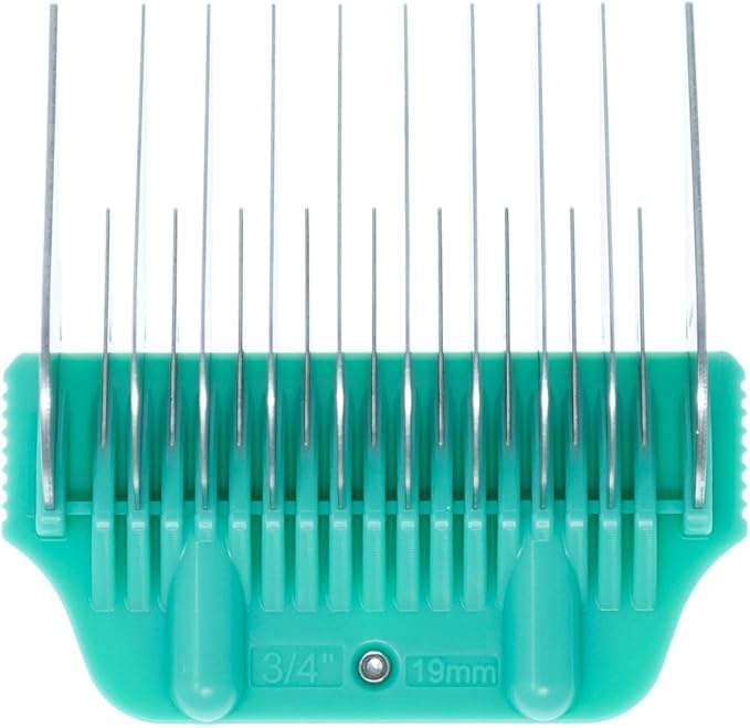 Wide Skiptooth Comb Attachments for Dog Grooming Clippers, Stainless Steel Over-The-Blade Guide Combs, A5 Wide Blade Compatible (19mm / 3/4")