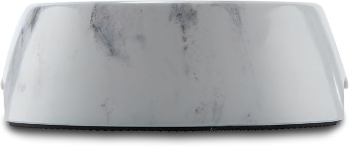 Marble Print Melamine Dog and Cat Food and Water Bowl, Non Skid Base, Anti-Slip Pet Feeder Bowls (5.4 Ounce, 13.5 Ounce,27 Ounce)