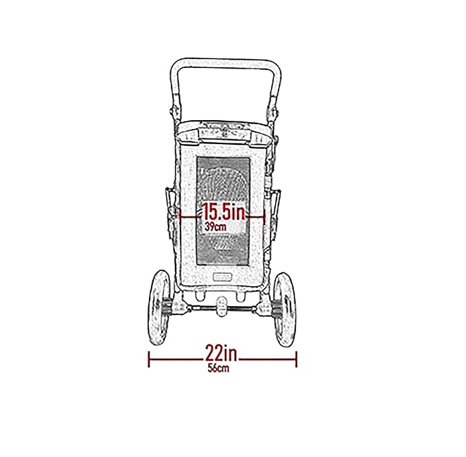 Pet Gear NO-Zip Pet Stroller with Dual Entry, Push Button Zipperless Entry for Single or Multiple Dogs/Cats, Pet Can Easily Walk in/Out, Gel-Filled Tires, Lava Gray, Excursion