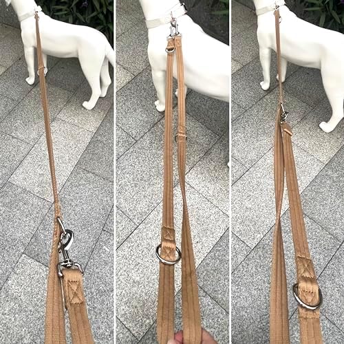 Multifunctional Double Ended Dog Leash,for Obedience Training Or Distance Work Easy to Use,Lightweight,Soft&Durable Convertible Hands Free,Crossbody,Over Shoulder(Light Military Tan, 2M*2.5CM) - Image 5