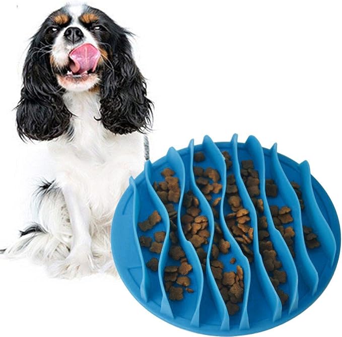 Cat Fun Slow Feeder Bowl Interactive Stop Bloat Pet Dogs Bowl Prevent Choking Healthy Non-Toxic (S:7.5 Inch)
