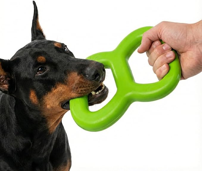 Eco Rubber Natural Tugger β Large Dog Tug Toy β 100% Natural Rubber, Durable & Eco-Friendly β Safe Chew and Fetch Toy for Interactive Play & Training