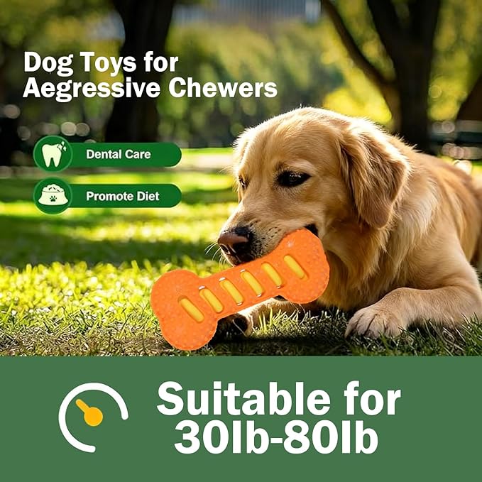 Interactive Dog Chew Sound Toy, Made of TPR Material, is bite-Resistant and Durable. It can be Used for Dog Teeth Cleaning and Training, and is an Ideal Toy for Dogs(Orange)