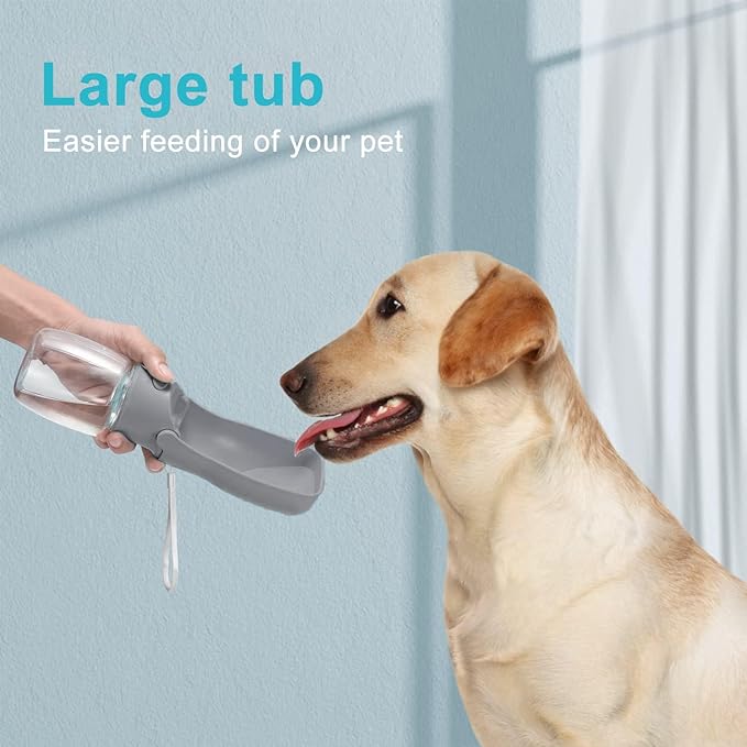 Portable Dog Small Animals Water Bottle for Walking 19 OZ or 12 OZ Pet Water Bottles for Puppy Medium Large Dogs Little Animals Water Dispenser Dog Small Animals Water Bowl