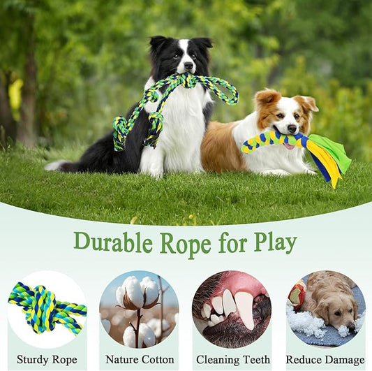 Outdoor Dog Toy,Tug of War Dog Toy for Self Play Interactive Tether Pull Toy for Park,Yard, Lawn Rope Toys for Medium and Large Dogs to Keep Them Busy