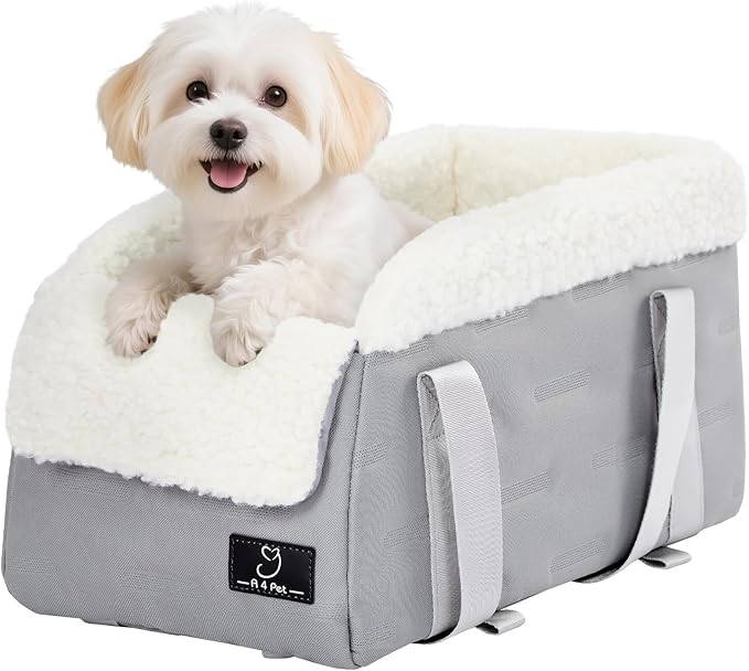 Center Console Dog Car Seat for Small Dogs Under 12 lbs โ Secure Booster Seat with Safety Tether, Fits Most Cars & SUVs, Soft Washable Cushion, Portable Carrier Ideal for Pet Travel