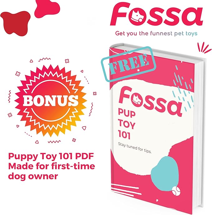 Fossa Interactive Dog Toys, Crate Training Aids for Puppies, Puzzle Treat Dispenser with Rope, Multifunctional Dog Toys - for Reduce Dog Boredom and Anxiety, Dog Teeth Cleaning and Chew Toy