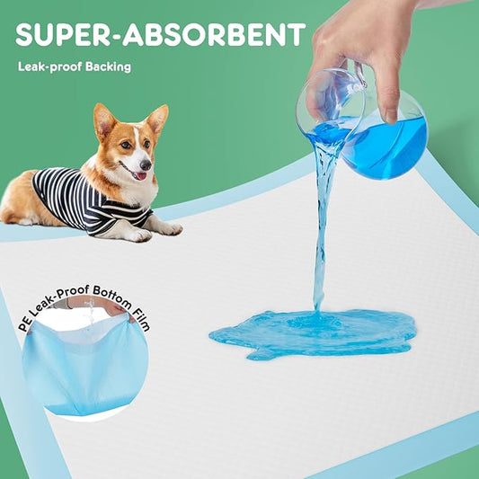 DUMOS 500 Count Puppy Pads for Dogs, 22" x 22" Potty Puppy Training Pad, Dog Cat Pee Pads, Super Absorbency Disposable Pet Leakproof Quick Drying Pad