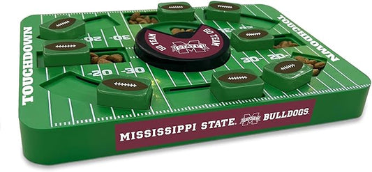Pets First NCAA Mississippi State Large Puzzle Toy, New Size, Interactive Dog Treat & Slow Feeding Toy