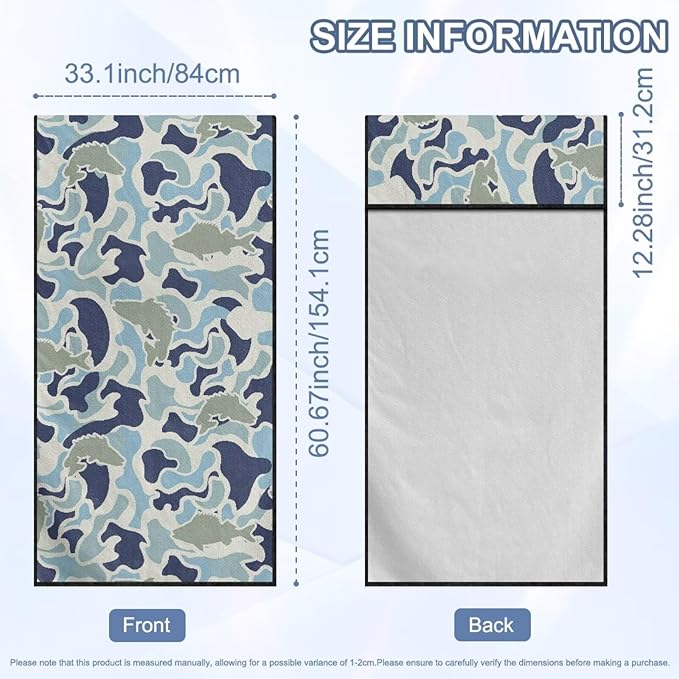 SEANATIVE Fish Camo Car Seat Cover Sweat Towel with Storage Bag for Front Seats in Cars, Trucks, SUVs – Universal Seat Liner, Easy Install, Washable, Breathable Fabric