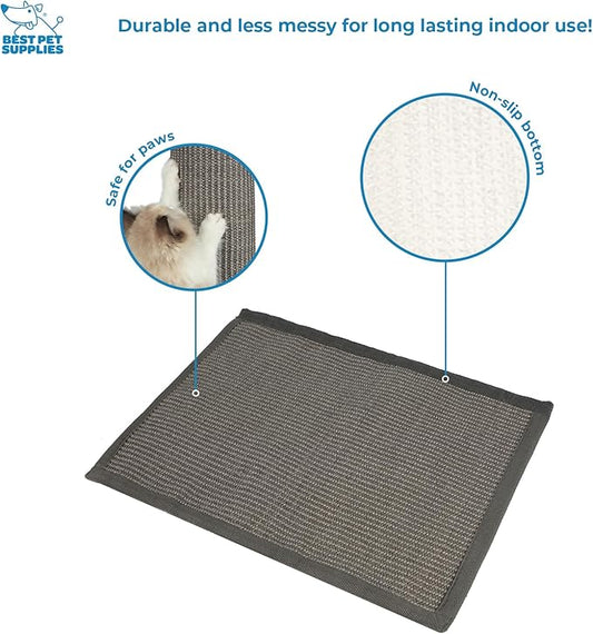 Best Pet Supplies Catify Cat Scratcher, Fun Interactive Scratchers, Posts, Poles, Claw Safe, Furniture Saver Indoor Play Support Natural Cat Behaviors Heavy Duty - Log (Gray), 22 x 17.28
