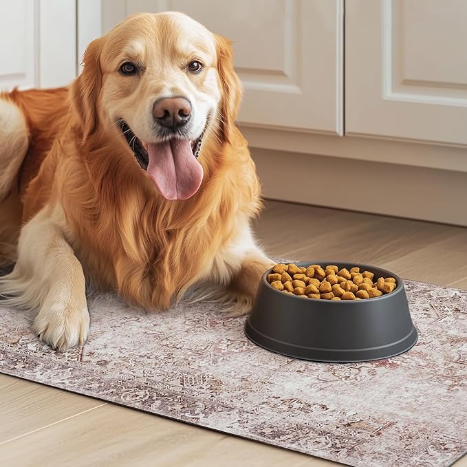 Dog Food Mat for Floors Waterproof Quick Dry Pet Placemat Cat Feeding Bowls Mats for Food and Water, Eco-Friendly Dog Accessories Diatomite Pets Supplies 12" X 20"