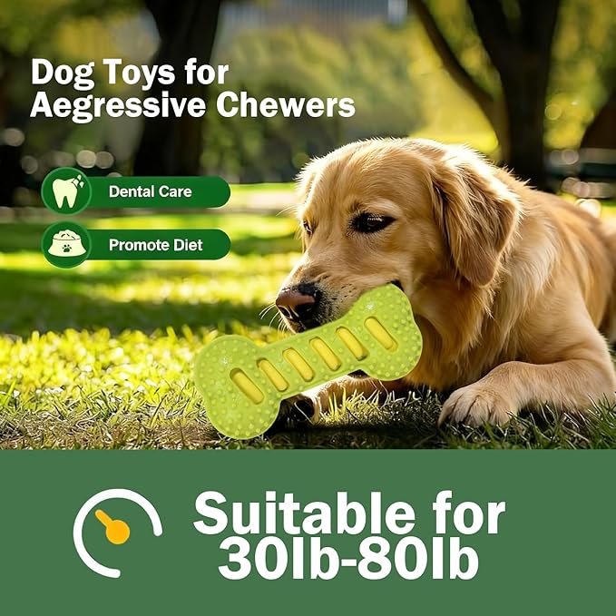 Interactive Dog Chew Sound Toy, Made of TPR Material, is bite-Resistant and Durable. It can be Used for Dog Teeth Cleaning and Training, and is an Ideal Toy for Dogs.(Green)