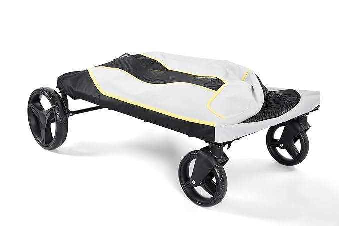 Extra Large Dog Stroller for Large Dogs, 176 Lbs Capacity Pet Stroller with All-Terrain Wheels, Foldable Design & Weather Cover, Luxury Dog Stroller with Air Mesh, Foot Brake & Storage Basket