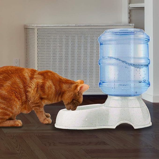 Automatic Pet Water Self-Dispenser - Zento Deals Premium Quality Self-Dispensing Gravity Drinking Pet Waterer, 3.7 Liters Capacity