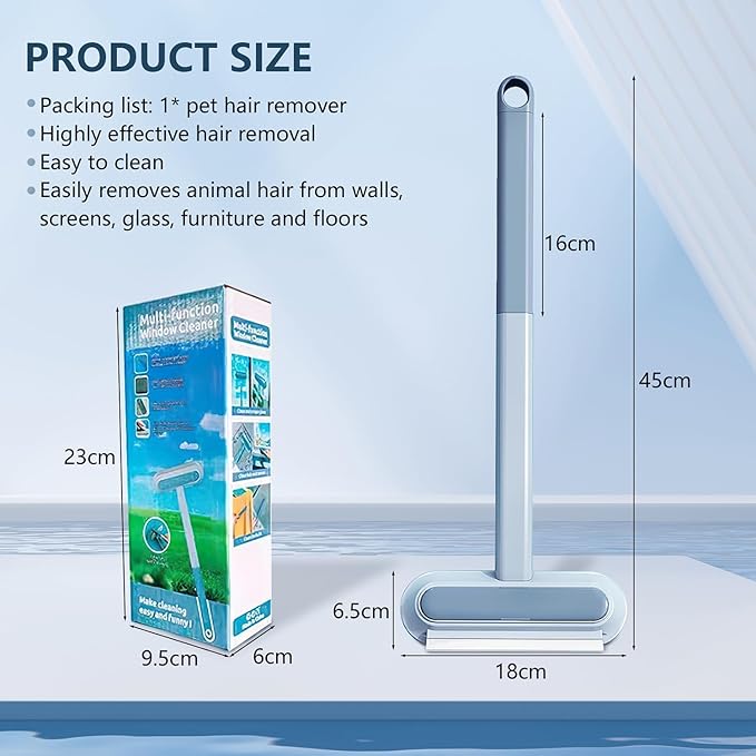 Couch Hair Removal Tool - 4-in-1 Reusable Pet Hair Remover Brush,Multifunctional Long Handle Lint Cleaner for Dogs and Cats,Gentle on Furniture,Washable