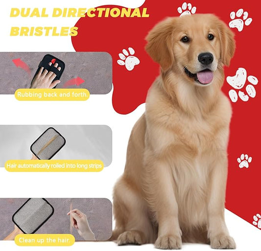 Pet Hair Removal Glove,Reusable Electrostatic Pet Hair Remover,Upgrade Efficient Pet Grooming Gloves for Hair Remover for Cats & Dogs