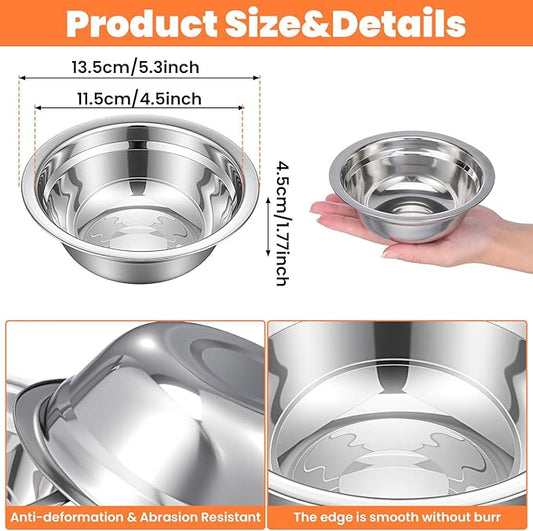 36 Pcs Stainless Steel Dog Bowls, 10 oz Metal Pet Food and Water Bowls, Dishwasher Safe Feeder Replacement Bowl for Kennel Crate