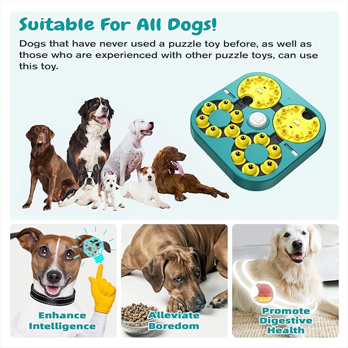 KADTC 5-Level Dog Puzzle Toy, 6 Ways to Play, Extra-Large Treat Puzzle for Smart Dogs, Beginner to Expert Mental Stimulation, U.S. Brand