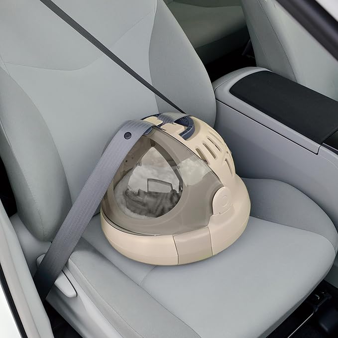 Richell USA - Space Capsule Pet Carrier & Bed (80039) (Beige)