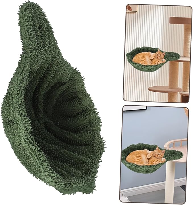 Cat Tree Hammock Replacement Bed Cozy Cat Tree Attachment Versatile Hanging Nest Flexible Installation Elegant Design Encourages Activity and Climbing