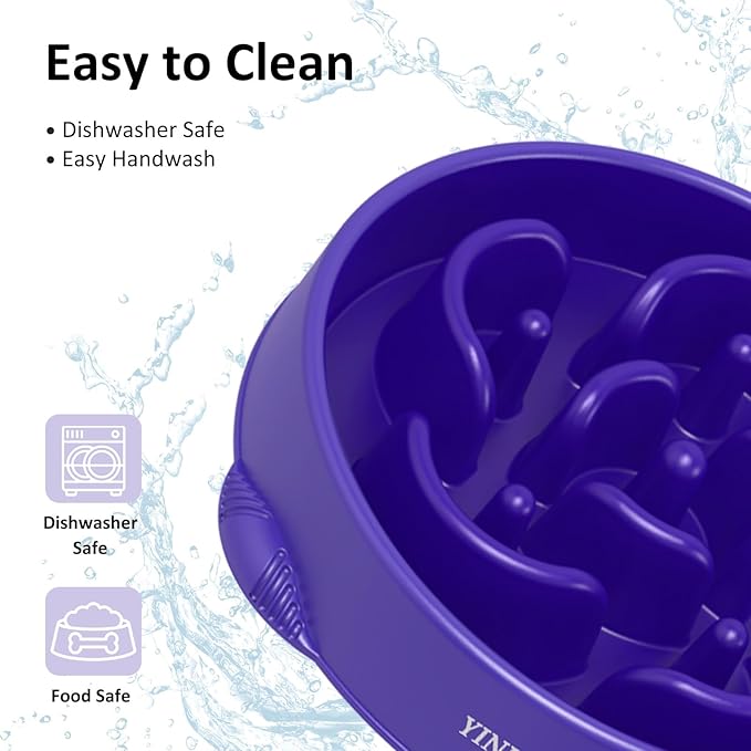 4 Cups Slow Feeder Dog Bowls Large Breed, Anti-Choking Pet Supplies, Maze Dog Food Bowl, Puzzle Feeder That Slow Down Eating 2PCS