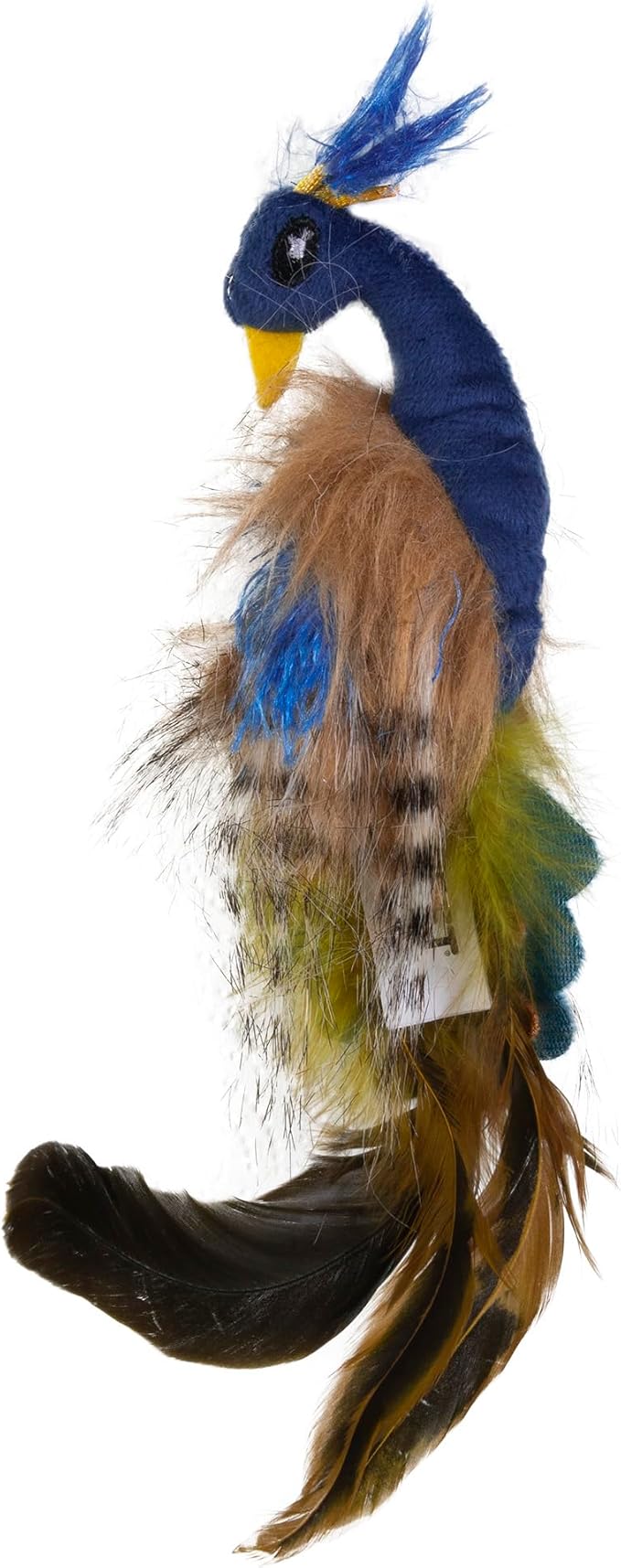 Pet Zone Pretty Peacock Feathered Plush Cat Toy with Catnip, Pack of 1