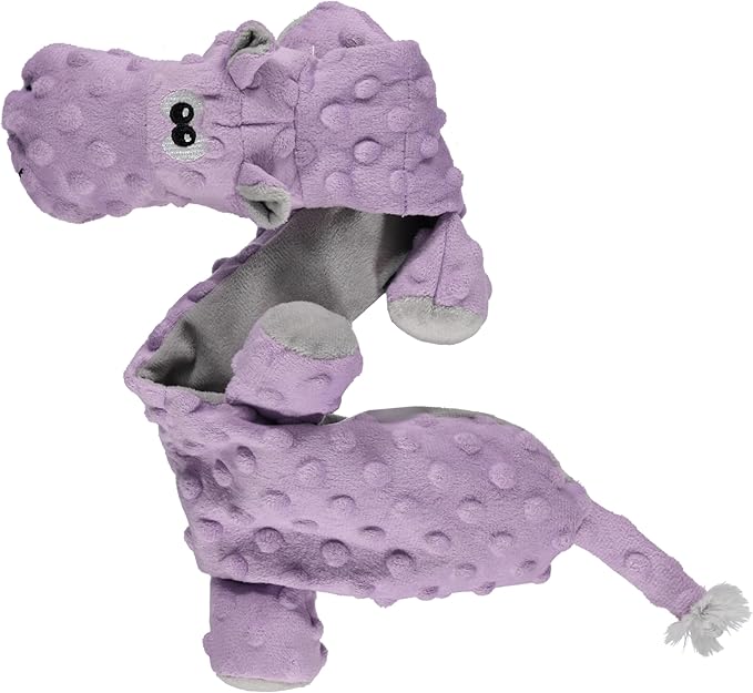 Cudlie Stuffless Plush Dog Toy with Multiple Large Squeakers – No-Stuffing Squeaky Dog Toy for Small & Medium Dogs – Alligator, Shark, Duck & Hippo Animal Designs