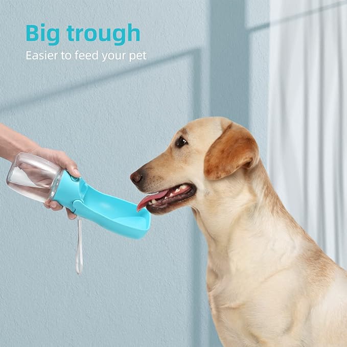 Portable Dog Small Animals Water Bottle for Walking 19 OZ or 12 OZ Pet Water Bottles for Puppy Medium Large Dogs Little Animals Water Dispenser Dog Small Animals Water Bowl