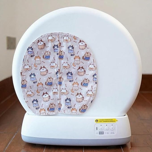 Curtain for Self Cleaning Cat Litter Box, Self-Cleaning Litter Box Curtain,Odor Blocker & Litter Scatter Shield for Cats,Easy Install, Universal Fit for Elliptical Openings