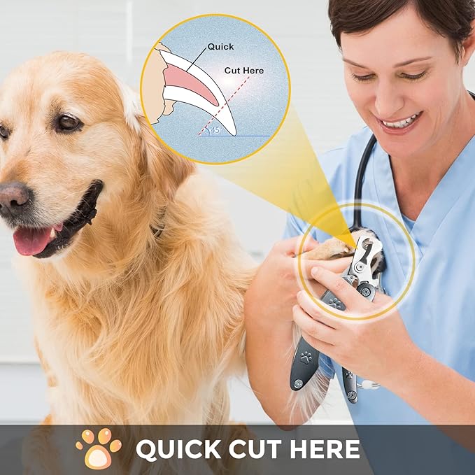 【Clearance Sale of Old Editions】 Heavy Duty Dog Nail Clipper for Large Dog Thick Nail, 3in1 Professional Dog Nail Trimmer Sharp Blade