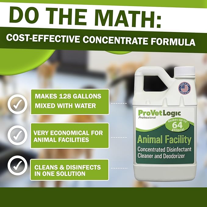 ProVetLogic Animal Facility Disinfectant Cleaner & Deodorizer (Concentrated) - 0.5 Gallon