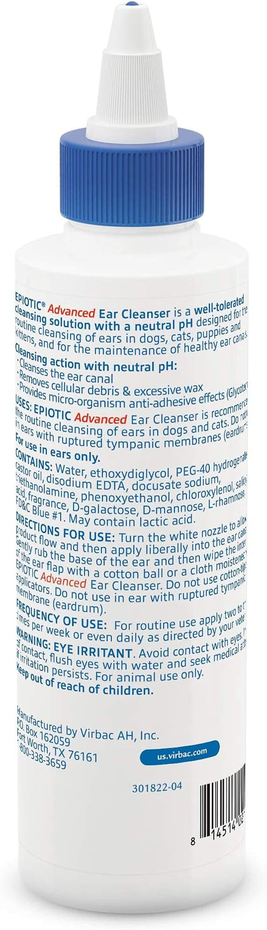 Virbac Epi-Otic Advanced Ear Cleaner, 8 oz
