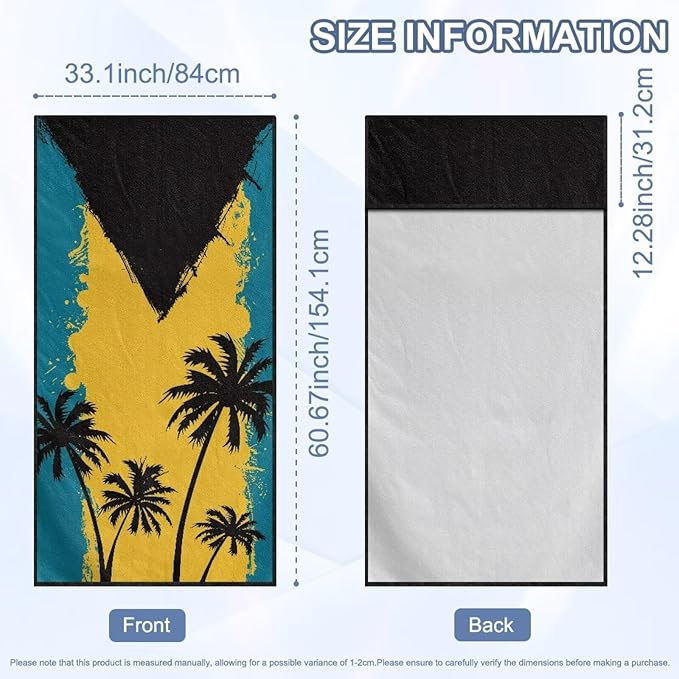 SEANATIVE Car Seat Cover Sweat Towel with Storage Bag for Front Seats in Cars, Trucks, SUVs – Universal Seat Liner, Easy Install, Washable, Breathable Fabric, Flag of the Bahamas Print
