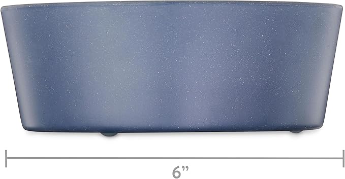 (3 Pack) Melamine Dog Bowl, Blue, Medium – Durable Plastic Pet Dishes with Non-Slip Bottom, Dishwasher Safe, Lightweight & Shatterproof, Ideal for Small to Medium Dogs, Puppies, Cats, Set of 3