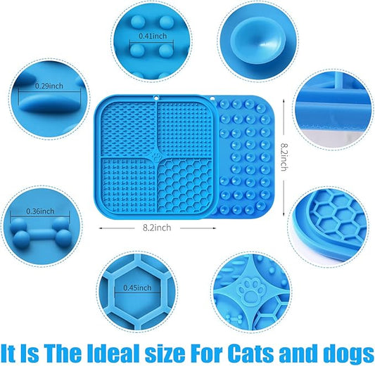Lick Mat for Dogs, Premium Lick Pad with Suction Cups for Dog Anxiety Relief, Slow Feeder Dog Bowls, Bathing, Grooming and Training