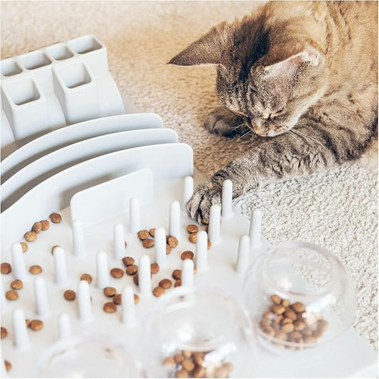 TRIXIE Fun Board Strategy Game for Cats, Puzzle Toy, Treat Dispenser, Interactive Play, Mental Stimulation