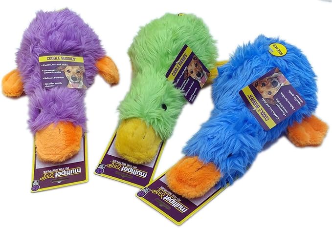 Multipet Duckworth Duck Large 13" Size:Pack of 3 Color:Assorted