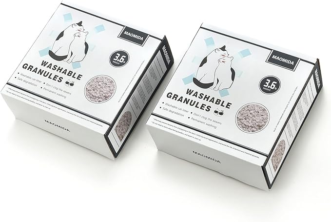 Cat Litter Box Washable Granules Refills. Compatible to Cat Genie Refills. Great for cat Toilet Training kit. Compostable and Flushable. 7lbs Package