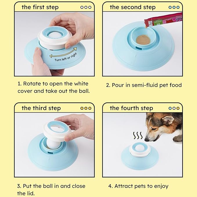 Slow Feeder Dog Bowls for Liquid Treat, Wet Food Lick Pad with Suction Cup, Anti-Choking Pet Enrichment Toys for Bathing, Grooming and Training