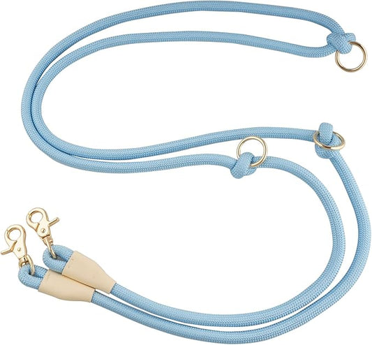 8.5ft Multifunctional Hands Free Nylon Rope Waist Dog Leash, Adjustable Shoulder Crossbody Walking Lead